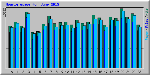 Hourly usage for June 2015