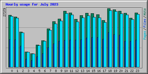 Hourly usage for July 2023