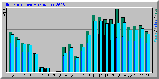 Hourly usage for March 2026