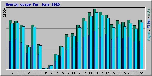 Hourly usage for June 2026