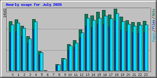 Hourly usage for July 2026