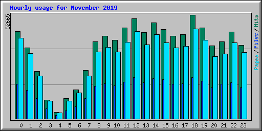 Hourly usage for November 2019