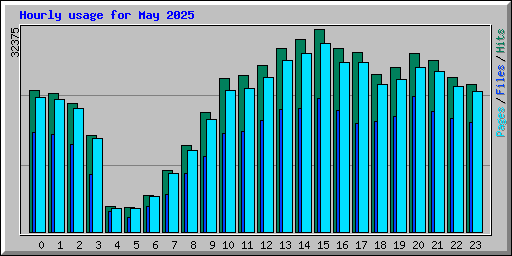 Hourly usage for May 2025