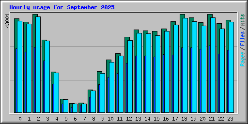 Hourly usage for September 2025