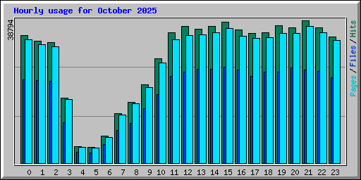 Hourly usage for October 2025