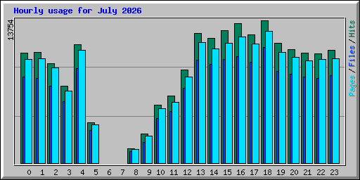 Hourly usage for July 2026